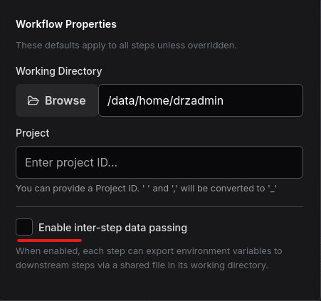 Workflow Properties
